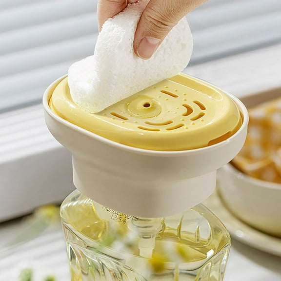 Cevemin Detergent Crimp Pump Dispenser - Large Jug Liquid Soap Dispenser with Easy Press for Washing Dishes and Laundry