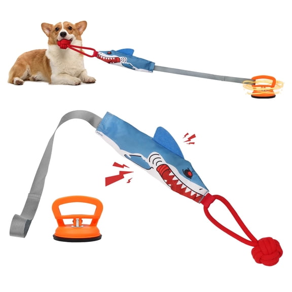 Cevemin Dog Tug Toy with Suction Cup - Interactive Nylon Rope Chew Toy for Dogs to Promote Bonding and Indoor Play