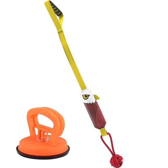 Cevemin Dog Tug Toy with Suction Cup - Interactive Nylon Rope Chew Toy for Dogs to Promote Bonding and Indoor Play