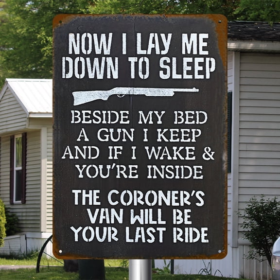 Cevemin Durable Aluminum No Trespassing Sign - Weather-Resistant Metal Wall Decor for Outdoor Security & Home Protection, Easy Mounting with Pre-Drilled Holes (7.87 Inch)