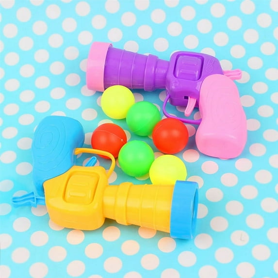 Cevemin Funny Elastic Ball Ejection Toy with 3 Safe Plastic Balls - Spring-Loaded Launcher for Family Games and Party Favors