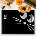 thumbnail image 1 of Cevemin Halloween Placemats Set - Spooky Heat-Resistant Table Mats for Dining & Coffee Tables, Non-Slip Linen Tablecloths with Digital Prints, Party Decorations for Home Restaurants (30x45cm), 1 of 5