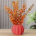 thumbnail image 1 of Cevemin Halloween & Thanksgiving Pumpkin-Shaped Plastic Flower Pot | Eco-Friendly Splice-Design Decoration Vase | Durable Festive Home Decor with Vibrant Orange Finish, 1 of 6