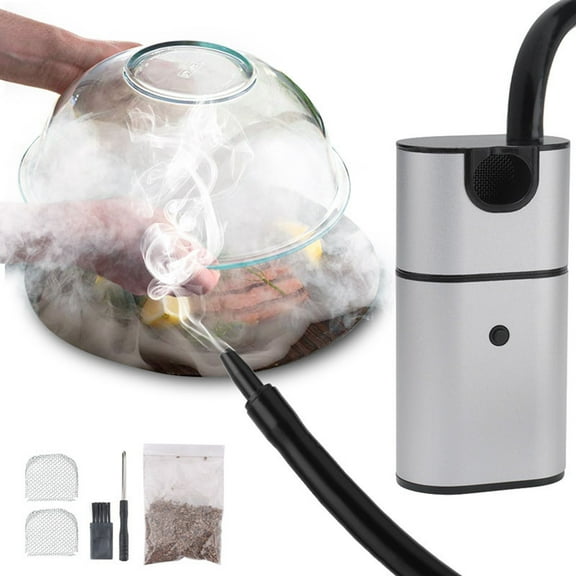 Cevemin Handheld Cold Smoker Gun - Portable Food and Beverage Smoker for Meat, Cheese, Cocktails with Natural Wood Chips, Battery-Powered for Kitchen, Bar, BBQ, Outdoor Use