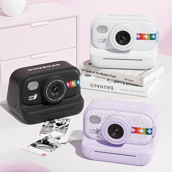 Cevemin High-definition Instant Print Digital Camera - Cute Portable Camera with 4608x2624 Resolution for Photography Enthusiasts and Gift Giving
