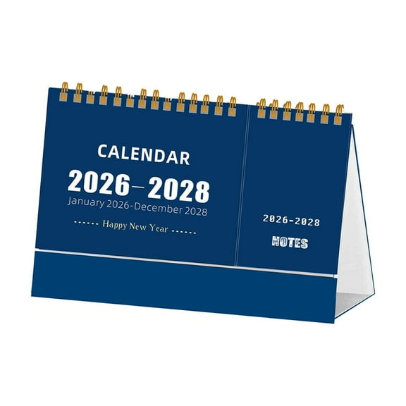 Cevemin Jan 2026 - Dec 2028 Blue Creative Desk Calendar - 36-Month Planner for Home & Office with Durable Material, Elegant Design, and Streamlined Schedule Management