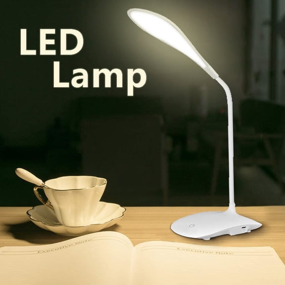 Cevemin LED Desk Lamp 360 Degree Rotating Eye Protection Reading Light with USB Charging for Home Office Desk Use