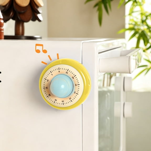 Cevemin Magnetic Mechanical Visual Kitchen Timer, Battery-Free Wind-Up Countdown Reminder for Baking Cooking Study Fitness
