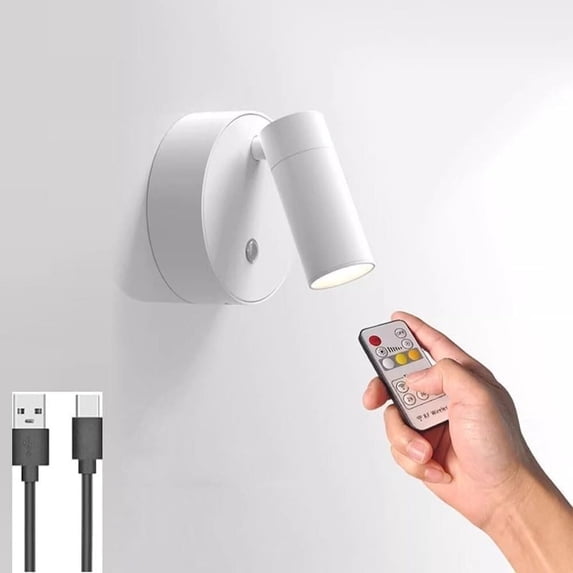 Cevemin Magnetic Rechargeable 360° Rotatable LED Wall Sconce Indoor Bedroom Reading Ambient Light
