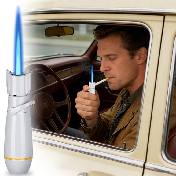 Cevemin Metal Gas Lighter Refillable Windproof Aluminum Lighter - Portable Pocket Lighter for Outdoor Adventures, Camping, and Everyday Use