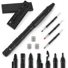 Cevemin Multifunctional Tactical Pen with LED Flashlight, Capacitive Stylus and Tool Set - Legal Carry Outdoor Gear for Camping, Hiking, EDC and Travel