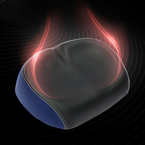 Cevemin Noseless Bike Seat for Comfort Cycling - Widened Shock Absorption Saddle, Premium Leather & Sponge Cushion (26×17cm)