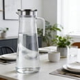 thumbnail image 1 of Cevemin PC Cold Water Kettle with Stainless Steel Lid - Transparent Plastic Pitcher for Cold Beverages, Juices and Herbal Tea, Multi-Size Options for Home Kitchen and Outdoor Gatherings, 1 of 6
