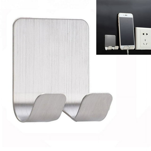 Cevemin Practical Stainless Steel Hook Storage Wall Door Mobile Phone