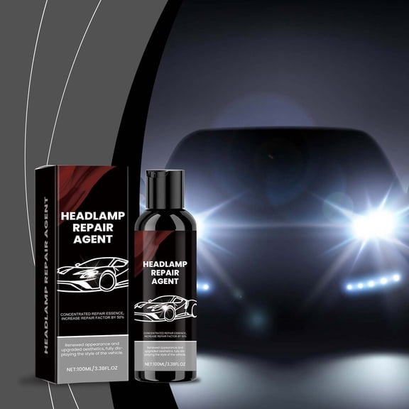 Cevemin Professional Car Headlight Cleaner & Restorer Kit Safe Polishing Paste for Headlight Restoration, 100ml Paint Care Refinisher Easy to Use, Restores Clarity & Brightness