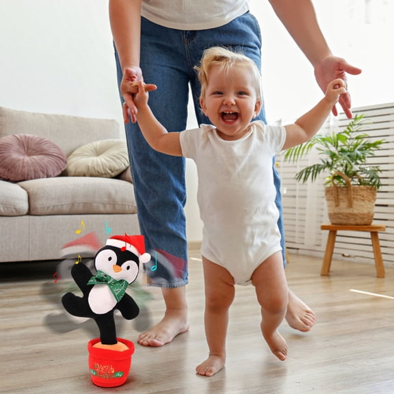 Cevemin Rechargeable Plush Dancing Singing Santa Claus Toy - Interactive Holiday Decoration with Learning-to-Speak Function for Festive Home Decorations & Christmas Gift Giving