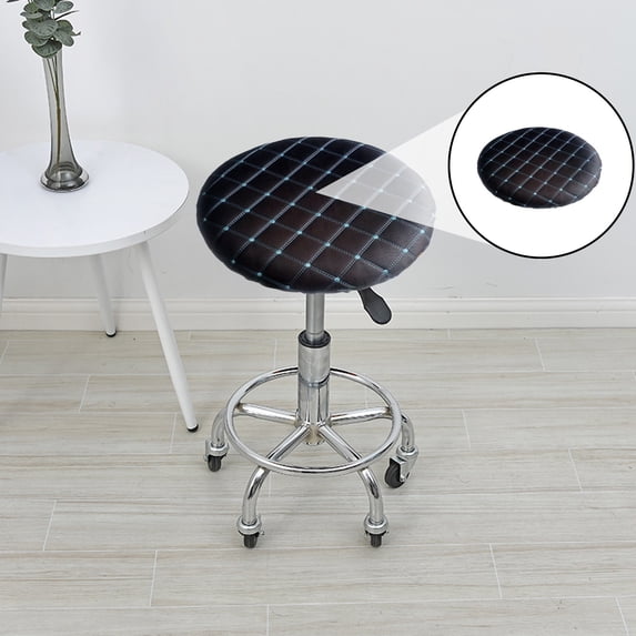 Cevemin Round Bar Stool Cover with Elastic Bands - Anti-Slip Cloth Seat Cover for Home Kitchen Use