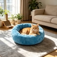 thumbnail image 1 of Cevemin All Season Universal Soft Breathable Pet Sleeping Sofa Bed Thick Plush Warm Cool Dual Purpose Foldable Anti-Slip Bottom Pet Nest For Small Medium Size Cats Dogs Indoor Daily Rest, 1 of 6