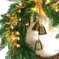 thumbnail image 1 of Cevemin Set of 3 Christmas Bell Brass Cow Shabby Style Rustic Metal Hanging Giant Cow Bells Decor, 1 of 9