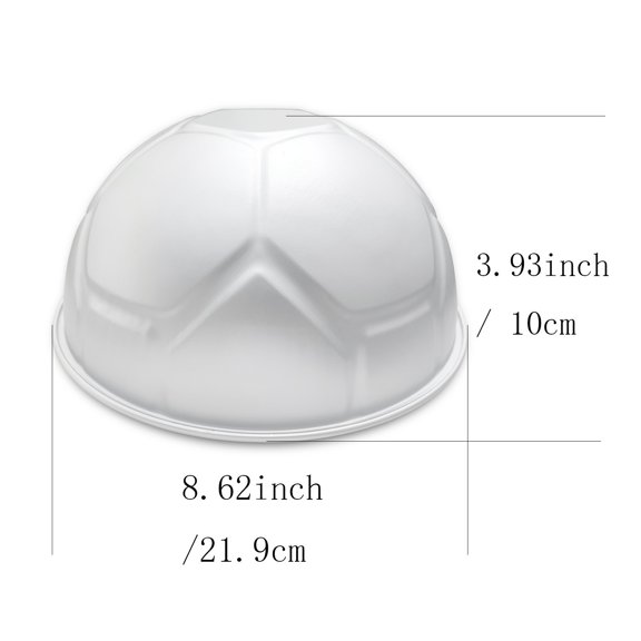 Cevemin Soccer Ball Cake Pan, High-Quality Metal Half Football Shape Baking Mold for Soccer-Themed Cakes, Easy Release & Cleaning, Versatile for Jellies, Puddings, Meatloaf