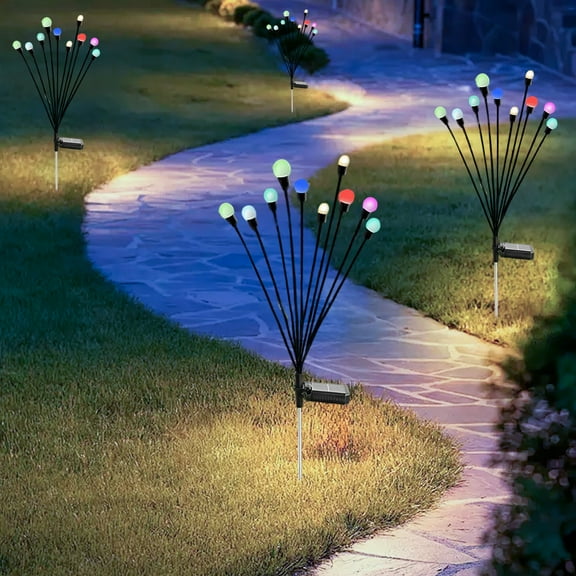 Cevemin Solar Powered Firefly Garden Light with 10 LEDs - Waterproof Outdoor Decorative Lamp for Yard, Pathway, and Landscape Decoration