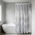 thumbnail image 1 of Cevemin Solid Color Textured EVA Plastic Shower Curtain Waterproof And Proof No Drill Bathroom Partition Curtain with Sparkling Glitter Design White Bathroom Decor for Home Shower Tub, 1 of 6