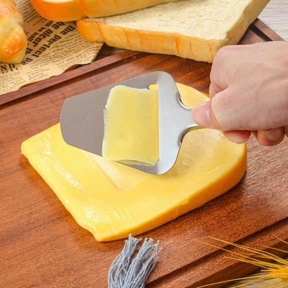 Cevemin Stainless Steel Cheese Slicers - Handheld Kitchen Tool with Non-Stick Coating for Various Cheeses and Vegetables
