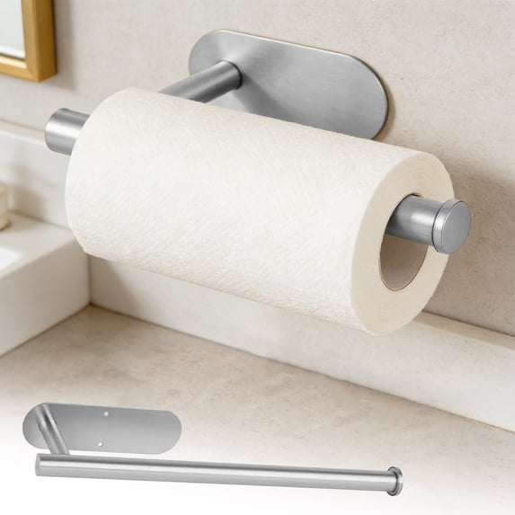 Cevemin Stainless Steel Wall Mounted Long Toilet Paper Holder - Heavy Duty Rustproof Bathroom Tissue Roll Organizer for Home Hotel Restroom