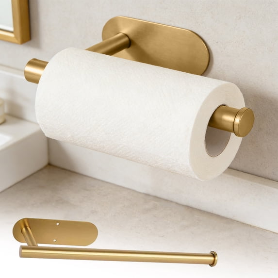 Cevemin Stainless Steel Wall Mounted Long Toilet Paper Holder - Heavy Duty Rustproof Bathroom Tissue Roll Organizer for Home Hotel Restroom