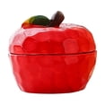 thumbnail image 1 of Cevemin Strawberry Ceramic Fruit Storage Box with Lid - Multifunctional Trinket Box Candy Jar for Home Decor and Gift Giving, 1 of 6