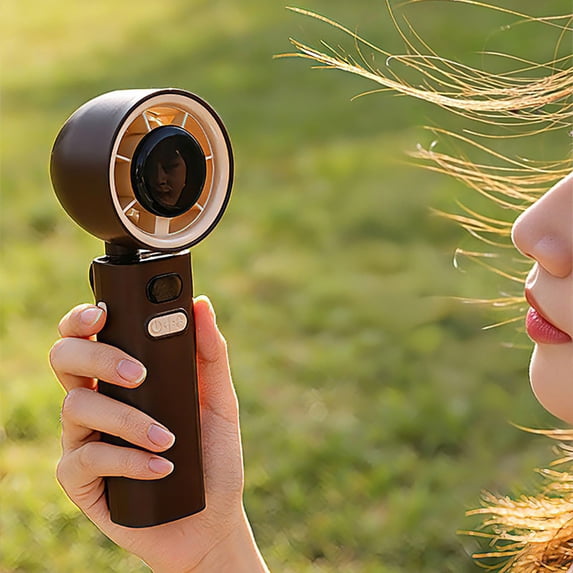 Cevemin USB Rechargeable Handheld Clip Fan Ultra Quiet Mini Portable Brushless Motor Desktop Fan 36dB Low Noise Personal Cooling Fan for Kids Students Outdoor Travel