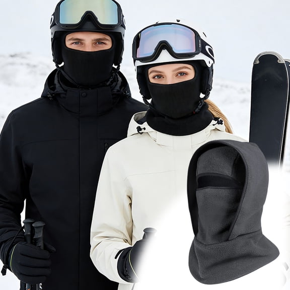 Cevemin Winter Face Mask with Neck Integrated Headband and Warm Fleece Lining - Full Cover for Ski Riding, Running and Outdoor Winter Activities