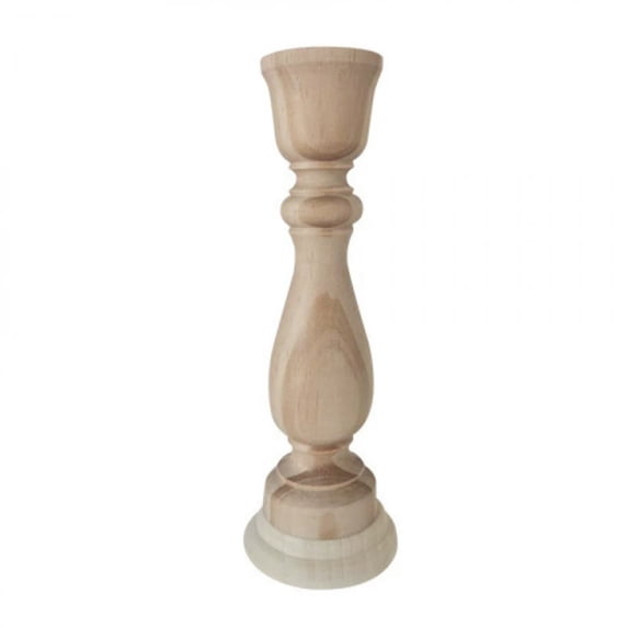 Cevemin Wood Candlestick Holder Unpainted Hardwood Classic DIY Candle Holders Set for Home Decor Wedding Centerpiece Mantelpiece