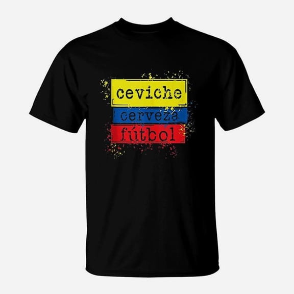 Ceviche Cerveza Futbol Ecuador Flag Soccer Jersey TShirt