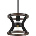 Ceybo 1Rustic Farmhouse Mini Pendant Light with Open Cage Drum Design