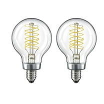 Ceybo 60-Watt Equivalent G16.5 Dimmable Fine Bendy Filament LED Vintage Edison Light Bulb Warm White (2-Pack)