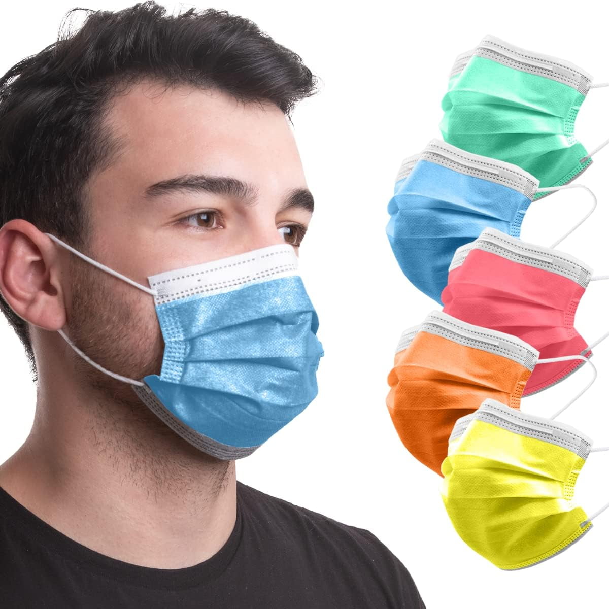 Ceybo ASTM Level 3 Disposable 4Ply Face Mask Made in USA Filtration Efficiency ≥ 98 with Ear