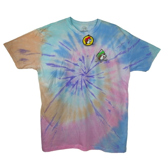 Ceybo Buc-ee's Adult L Tie-Dye 'No Worries' T-Shirt – Vibrant Design and Comfortable Fit Multicolor