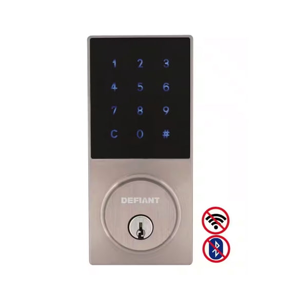 Ceybo Slim Satin Nickel Electronic Touchpad Deadbolt