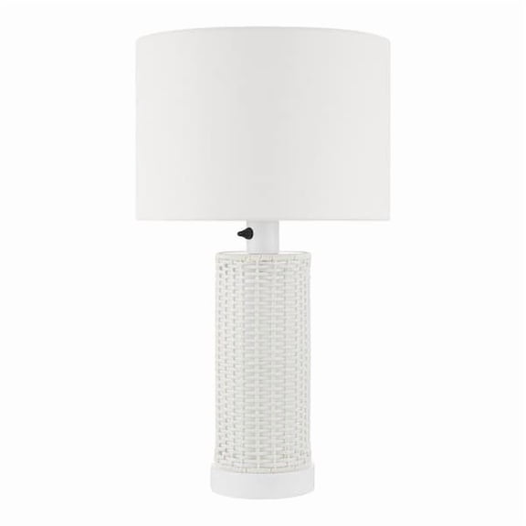 Ceybo White Outdoor/Indoor Round Table Lamp 27. 5 in