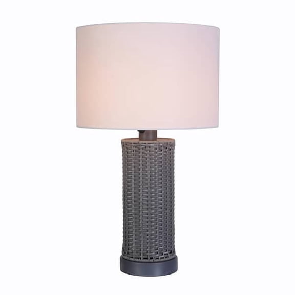 Ceybo White Outdoor/Indoor Round Table Lamp 27. 5 in