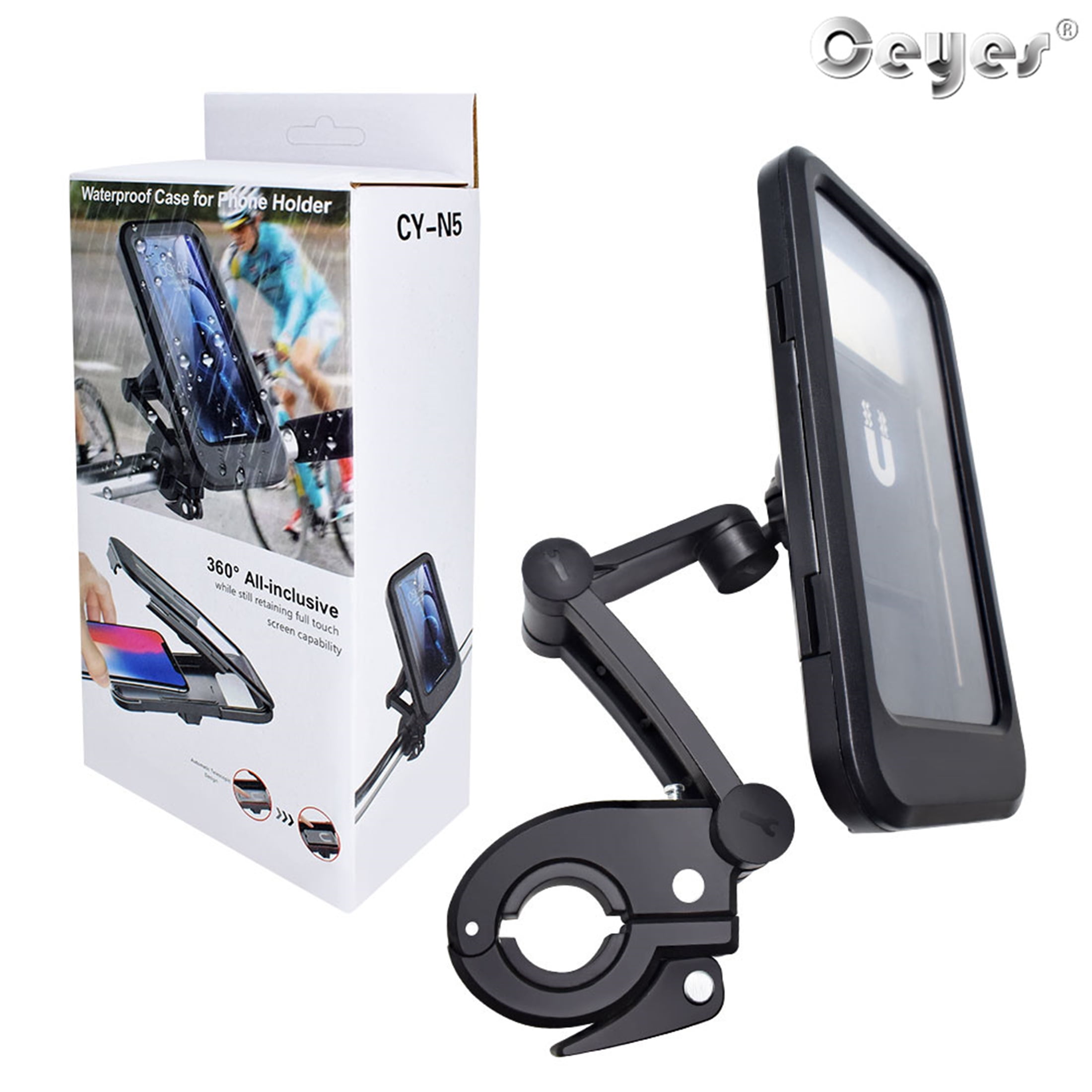 Motorcycle Bike Phone Holder Stand Bicycle Handlebar Phone Holder  Self-Locking Holder 360° Rotatable for Xiaomi Security Bracket