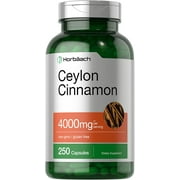 Ceylon Cinnamon 4000mg | 250 Capsules for Men and Women | by Horbaach