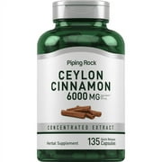 Ceylon Cinnamon 6000 mg | 135 Capsules | by Piping Rock