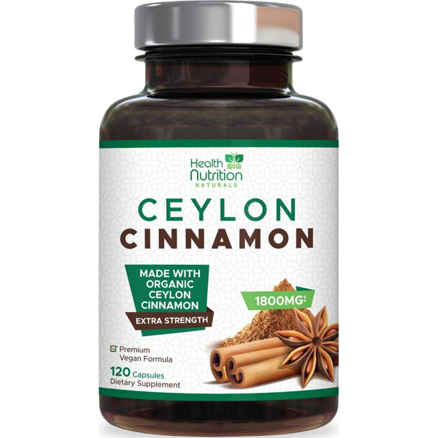 Ceylon Cinnamon Capsules, Certified Organic Pure Ceylon Cinnamon Pills