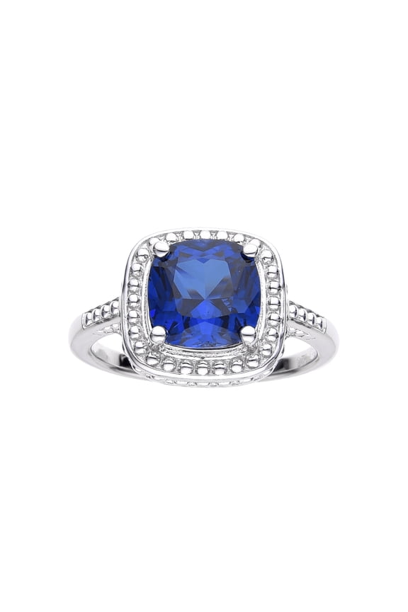 Ceylon Sapphire Cushion Statement Ring