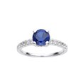 thumbnail image 1 of Ceylon Sapphire Round Solitare Ring, 1 of 11