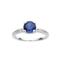 Ceylon Sapphire Round Solitare Ring
