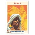 thumbnail image 1 of Ceylon (Sri Lanka) - Devil Dancer - American President Lines - Vintage Ocean Liner Travel Poster by Don Clever c.1950s - Master Art Print (Unframed) 13in x 19in, 1 of 4