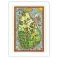 thumbnail image 1 of Ceylon (Sri Lanka) - Tea Propaganda Board - Vintage Pictorial Map by MacDonald (Max) Gill c.1933 - Fine Art Matte Paper Print (Unframed) 24x32in, 1 of 4
